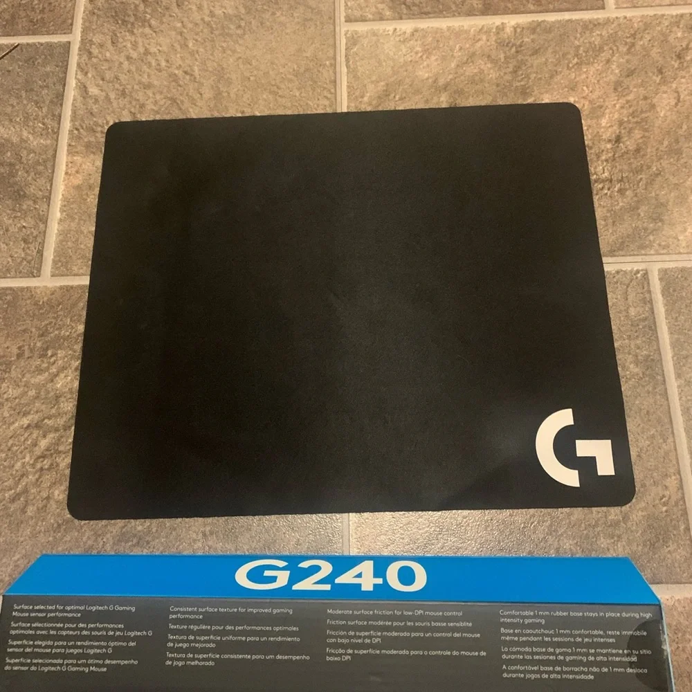 Logitech G240 Cloth Gaming Mousepad Blue New Open Box